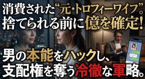 高級タワマンの窓ガラスに映る老いた自分の顔を見つめ、背後でパパ活女子とLINEをするIT社長の夫に恐怖する専業主婦